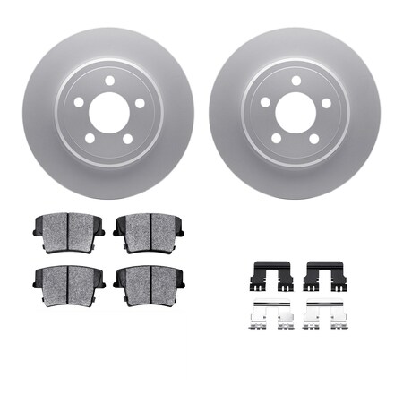 Rear - Dynamic Friction Company GEOSPEC Brake Rotors with 3000 Ceramic Brake Pads and Hardware Kit 4312-39017